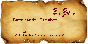 Bernhardt Zsombor névjegykártya
