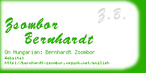 zsombor bernhardt business card